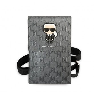 Karl Lagerfeld Ikonik Karl Monogram Phone Bag Black