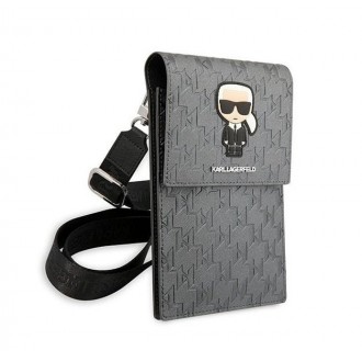 Karl Lagerfeld Ikonik Karl Monogram Phone Bag Black