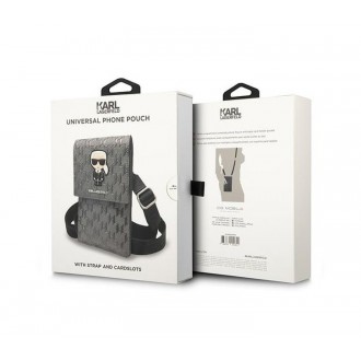 Karl Lagerfeld Ikonik Karl Monogram Phone Bag Black