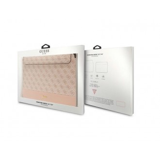 Guess 4G Stripe Metal Logo Computer Sleeve 14" Pink