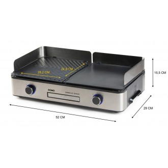 Plochý barbecue gril - nerez - DOMO DO9259G