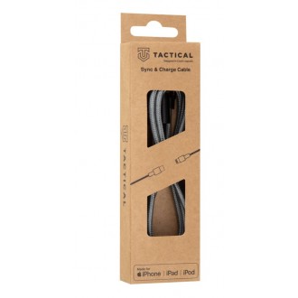Tactical Fast Rope Aramid Cable USB-C/Lightning MFi 0.3m Grey