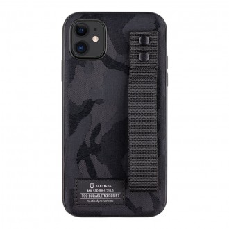 Tactical Camo Troop Drag Strap Kryt pro Apple iPhone 11 Black