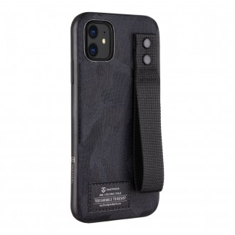 Tactical Camo Troop Drag Strap Kryt pro Apple iPhone 11 Black