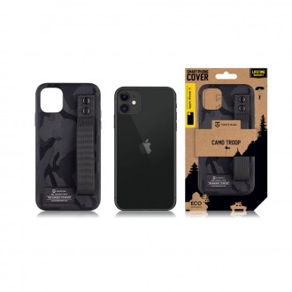 Tactical Camo Troop Drag Strap Kryt pro Apple iPhone 11 Black