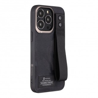 Tactical Camo Troop Drag Strap Kryt pro Apple iPhone 13 Pro Black
