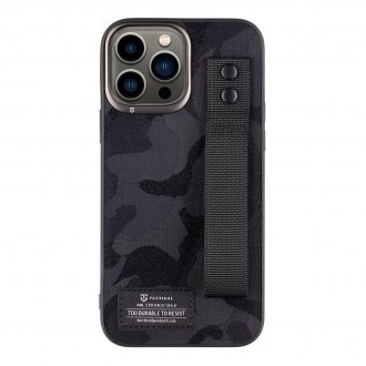 Tactical Camo Troop Drag Strap Kryt pro Apple iPhone 13 Pro Max Black