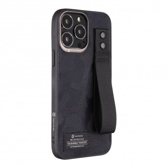 Tactical Camo Troop Drag Strap Kryt pro Apple iPhone 13 Pro Max Black