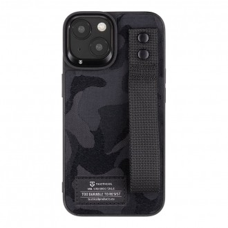 Tactical Camo Troop Drag Strap Kryt pro Apple iPhone 14 Black