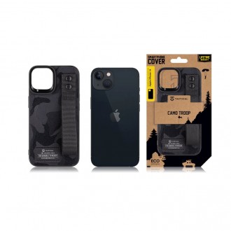 Tactical Camo Troop Drag Strap Kryt pro Apple iPhone 14 Black