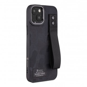 Tactical Camo Troop Drag Strap Kryt pro Apple iPhone 14 Plus Black