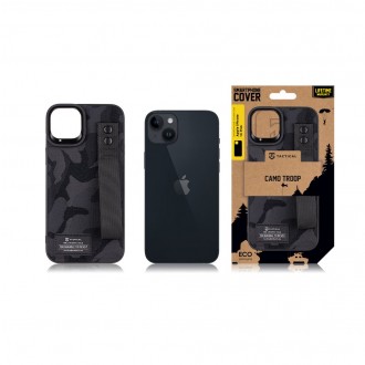 Tactical Camo Troop Drag Strap Kryt pro Apple iPhone 14 Plus Black