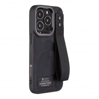 Tactical Camo Troop Drag Strap Kryt pro Apple iPhone 14 Pro Black