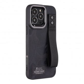 Tactical Camo Troop Drag Strap Kryt pro Apple iPhone 14 Pro Max Black
