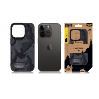 Tactical Camo Troop Kryt pro Apple iPhone 14 Pro Black