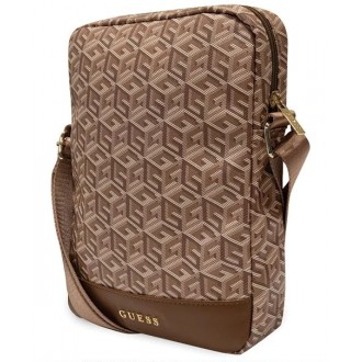 Guess Pouch 10" G Cube Stripe Brown