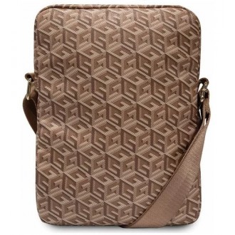 Guess Pouch 10" G Cube Stripe Brown