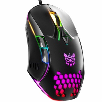 DeTech Herní myš Onikuma CW902, optická, 7D, RGB, černá
