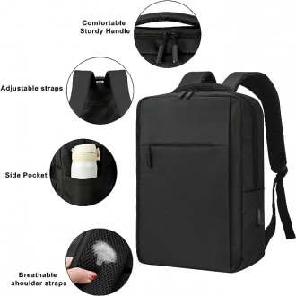 DeTech Batoh pro notebook Power Backpack BP-02, 15.6", černá