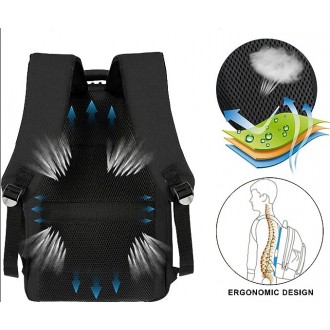 DeTech Batoh pro notebook Power Backpack BP-02, 15.6", černá