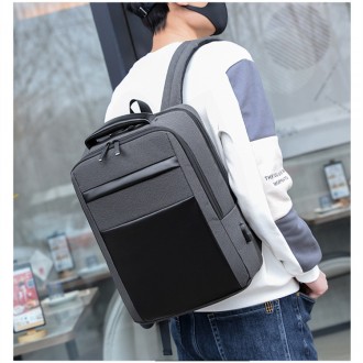 DeTech Batoh pro notebook Power Backpack BP-12, 15.6", šedá