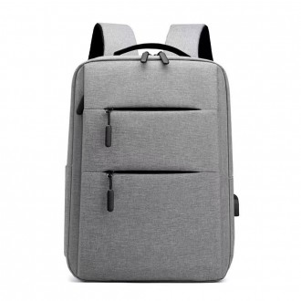 DeTech Batoh pro notebook Power Backpack BP-03, 15.6", šedá