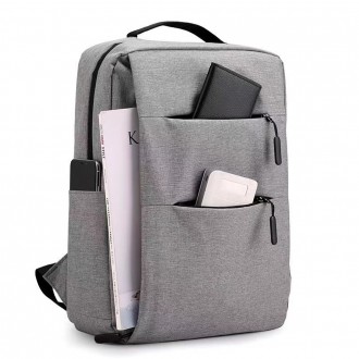 DeTech Batoh pro notebook Power Backpack BP-03, 15.6", šedá
