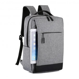 DeTech Batoh pro notebook Power Backpack BP-04, 15.6", šedá