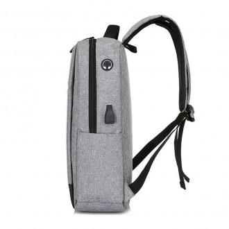 DeTech Batoh pro notebook Power Backpack BP-04, 15.6", šedá
