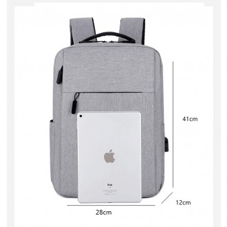 DeTech Batoh pro notebook Power Backpack BP-02, 15.6", šedá