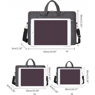 DeTech Brašna pro notebook Future Bag LP-17, 15.6", šedá