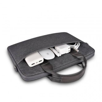 DeTech Brašna pro notebook WiWu X39, 15.6", šedá