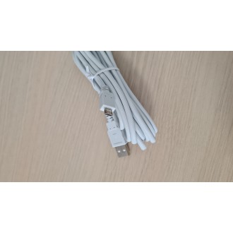 Kabel USB na micro USB 3m, bílá