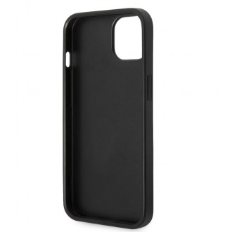 Guess PU 4G Metal Logo Zadní Kryt pro iPhone 15 Plus Šedý