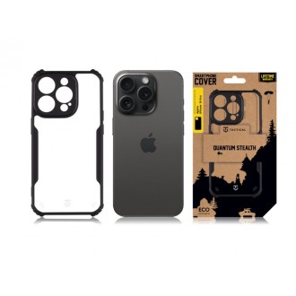 GUESS Tactical Quantum Stealth Kryt pro Apple iPhone 15 Pro Clear/Černý