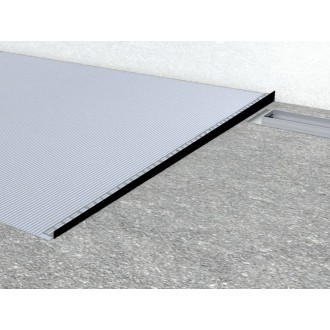 Spádová lišta Havos do sprchového koutu levá, nerez komaxit černá, délka 120 cm, výška 10 mm SPNRZK10120LC