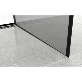 Spádová lišta Havos do sprchového koutu pravá, nerez komaxit černá, délka 150 cm, výška 10 mm SPNRZK10150PC