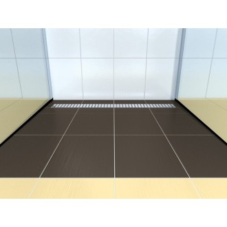 Spádová lišta Havos do sprchového koutu pravá, nerez komaxit černá, délka 150 cm, výška 10 mm SPNRZK10150PC