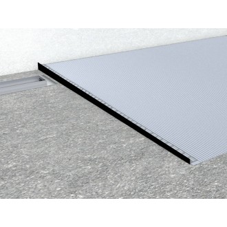 Spádová lišta Havos do sprchového koutu pravá, nerez komaxit černá, délka 150 cm, výška 10 mm SPNRZK10150PC