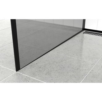 Spádová lišta Havos do sprchového koutu levá, nerez komaxit černá, délka 150 cm, výška 10 mm SPNRZK10150LC