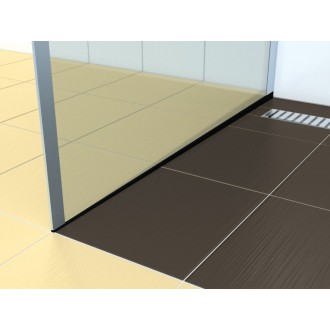 Spádová lišta Havos do sprchového koutu levá, nerez komaxit černá, délka 150 cm, výška 10 mm SPNRZK10150LC