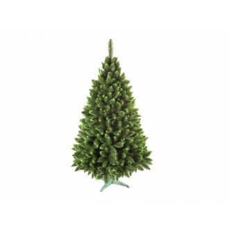 Stromek JEDLE umělý vánoční se zelenými konci + stojan 220cm