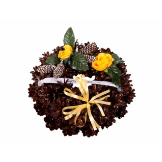 Věneček ŠIŠKOVÝ VZPOMÍNÁME hřbitovní lakovaný d20cm