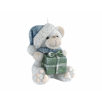 Svíčka TEDDY SVÁTEČNÍ vánoční 11cm