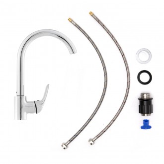 Dřezová baterie S-Line Pro s otočným raménkem chrom SIKOBSLPRO280