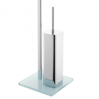 Wc štětka Optima Glass chrom/bílá GLASDRZSTETB