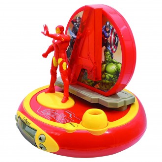 Dětský budík Avengers Iron Man s rádiem a projektorem