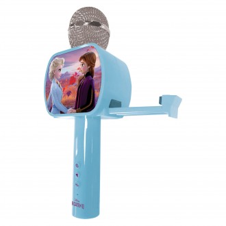 Bezdrátový karaoke mikrofon Disney Frozen s vestavěným reproduktorem a měničem hlasu