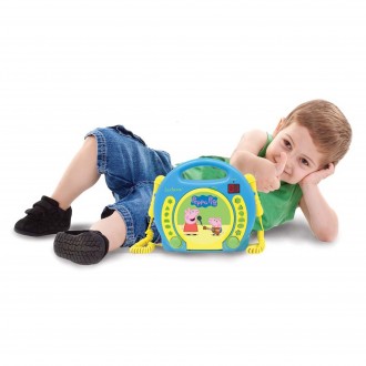 Přenosný CD přehrávač Prasátko Peppa se 2 mikrofony