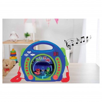 Přenosný CD přehrávač PJ Masks se 2 mikrofony